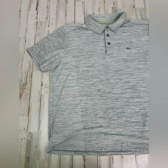 Tommy Bahama IslandZone Polo Shirt Short Sleeve Golf Performance Gray Men XL - Picture 3 of 10